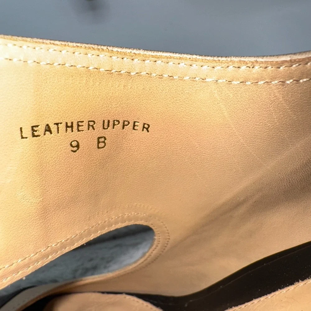 L.A.M.B. Chiba Platforms Womens US 9M Tan Black‎ Leather Stiletto Heel G1121